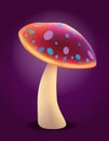 fantasy magic multicolored mushrooms narcotic and intoxicating shine luminous vector illustration