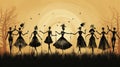 Fantasy Masquerade: Mystical Silhouettes of Elegance.