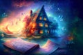 A fantasy math background featuring imaginary mathematical equations, formulas, and symbols, generative ai illustration Royalty Free Stock Photo