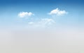 Fantasy minimal cloud in surreal infinite world and minimalism blue sky in sunny morning