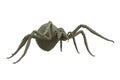 Fantasy monster giant green spider attacking prey. 3D rendering isolated on white background