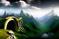 Fantasy mountain landscape Royalty Free Stock Photo