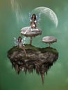 Fantasy mushroom with fairies