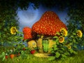 Fantasy mushroom house