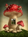 Fantasy mushroom house