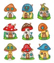 Fantasy mushroom house. Forest fairy home