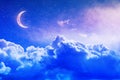 Fantasy night cloudscape Royalty Free Stock Photo