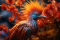 Fantasy Phoenix bird with flowers