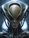 Photography of an ultra realistic Alien in dramatic light