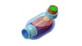 Fantasy Potion Bottle Icon Vector for Gaming and Magic, vector design Generative AI Royalty Free Stock Photo