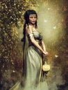Fantasy priestess with a lamp