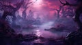 fantasy purple swamp