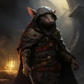 Fantasy Rat Artwork With Contrasting Light And Dark Tones