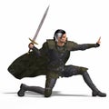 Fantasy Rogue with Sword Royalty Free Stock Photo