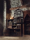 Fantasy room with an iron cage