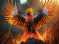 a Phoenix rising from the ashes Royalty Free Stock Photo