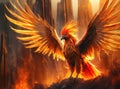 a Phoenix rising from the ashes Royalty Free Stock Photo