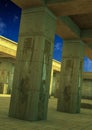 Scene of a old and empty Egyptian temple.