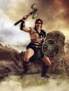 Celtic warrior with an axe