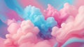 Fantasy Sky Background with Pink and Teal Clouds - AI Generated Royalty Free Stock Photo