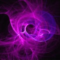 fantasy space illustration of a purple planet in deep space, wallpaper