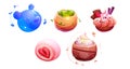 Fantasy space planets in form of sweet desserts.