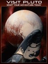 Fantasy space poster to visit pluto