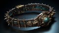 Fantasy Spiked Bracelet With Ancient Chinese Art Influence