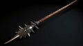 Fantasy Spiked Weapon On Black Background