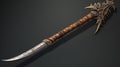 Fantasy Spiked Weapon With Realistic Textures And Old Style
