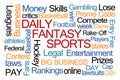 Daily Fantasy Sports Word Cloud Royalty Free Stock Photo