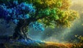 Fantasy Spring Landscape of Abundance and Natural Fortune Royalty Free Stock Photo