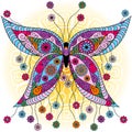 Fantasy spring vintage butterfly