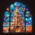 Fantasy Stained Glass Window Art