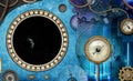 Fantasy Steampunk Spaceship Time Machine