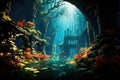 Fantasy sunken city under water