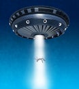 UFO Space Alien Abduction, Flying Saucer Royalty Free Stock Photo