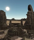 Fantasy temple ruins