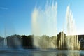 Fantasy themed amusement park Efteling. Unusual fountains with fire