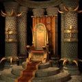 Fantasy throne room Royalty Free Stock Photo