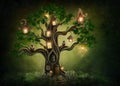 Fantasy tree house Royalty Free Stock Photo