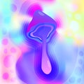 Fantasy trippy hallucinogen magic purple mushroom , vector cartoon icon. Toxic luminous fungus fairy tale or fantasy
