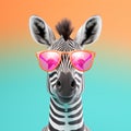 Fantasy unusual funny animals in sunglasses art colorful portrait