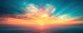 Fantasy vibrant panoramic sunset sky - Gradient rich colors Royalty Free Stock Photo