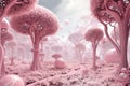 Fantasy whimsical pink abstract design background