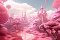 Fantasy whimsical pink abstract design background