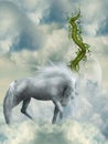 Fantasy white horse