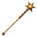 Magic wizard staff on white background Royalty Free Stock Photo