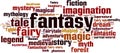 Fantasy word cloud Royalty Free Stock Photo