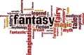Fantasy word cloud Royalty Free Stock Photo